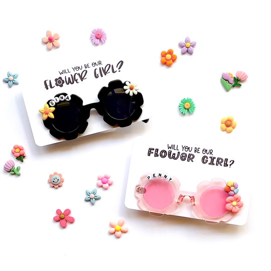 Personalized Flower Sunglasses For Girls Toddler Kid Child Shaped Girl Gift Idea Proposal