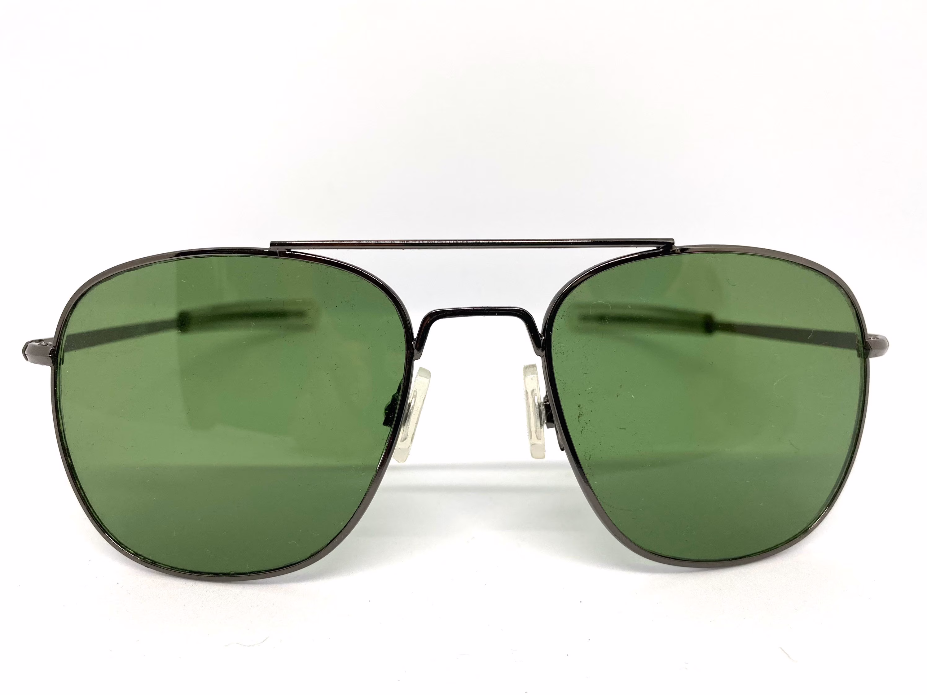 Vintage Dark Green Silver Eye Glass Frame Sunglasses