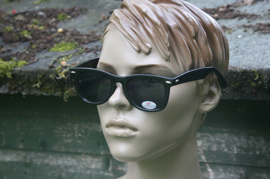 Vintage 80S Mans/ Unisex Sunglasses, Black Unworn Deadstock Shades
