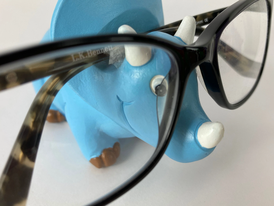 Triceratops Dinosaur Glasses Or Spectacle Holder/stand | Blue - Children Adults