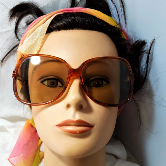 Vintage 1980S Eurostyle Bridgette Brown Eyeglass Frames Or Sunglasses. Brownish & Smoky Lenses. Marked 54-14 Inside The Ear Pieces