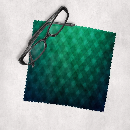 Abstract Green - Microfiber Lens Cleaning Cloth For Eyeglasses, Cameras, Smartphones & All Screens