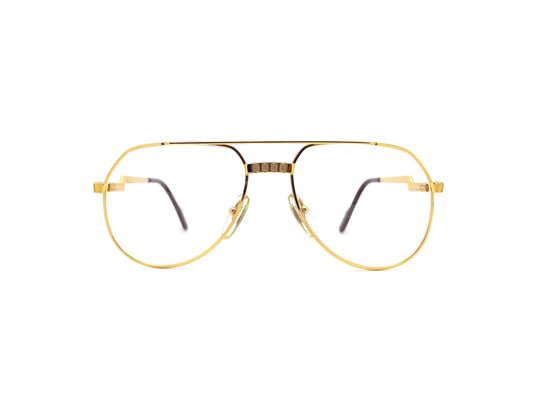 Genuine 1980S Hilton Exclusive 021 C1 24Kt Gold Plated Vintage Aviator Glasses Frame // Made in Italy New Old Stock