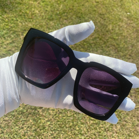 Big Shiny Black Square Sunglasses Glasses To Protect Eyes Fashion Shades Sun Oversized Style Sturdy Trendy Cute Big Edc
