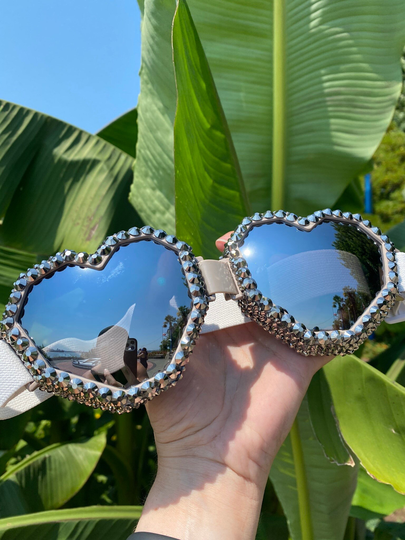 Grey Heart Shaped Goggles Goggles - Sunglasses -Accessories -Sunnies -Eyewear-Burning Man