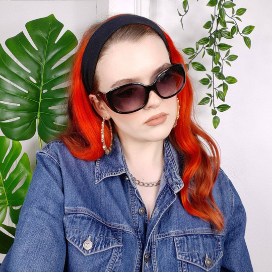 Authentic Vintage 90S Blue Square Chunky Sunglasses