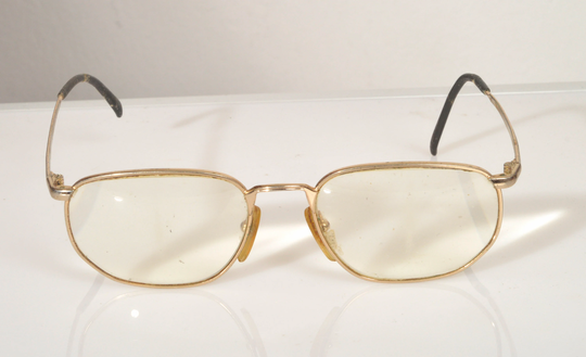 Vintage Oph-9425 Tr Eyewear, Gold Frame, Black Temple Tips, Rx Prescription Lenses. Rare Piece