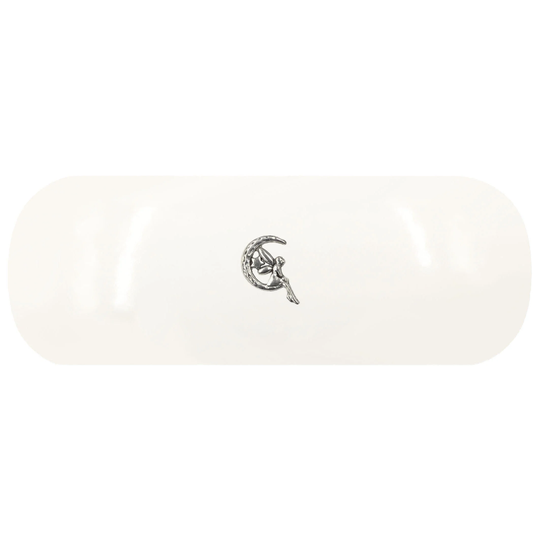 Fairy Sitting On The Moon Hard Glasses Case. Silver Guardian Angel Spectacle Tale Reading Eyeglasses Cherub Birthday Gift