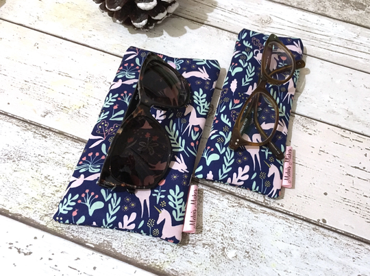 Unicorn Forest Glasses Case, Metallic Sunglasses Pouch, Cushioned Specs Sleeve, Pastel Handbag Accessories, Style Gift For Her