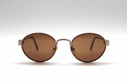 Vintage Sunglasses Byblos 570 S Large Authentic Oval Steampunk Glasses Made in Italy Nos