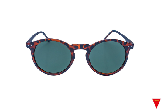 Round Sunglasses, 90's Tortoise Frame With Dark Green Lenses , Lightweight Plastic Sunglasses For Women, Men, Unisex