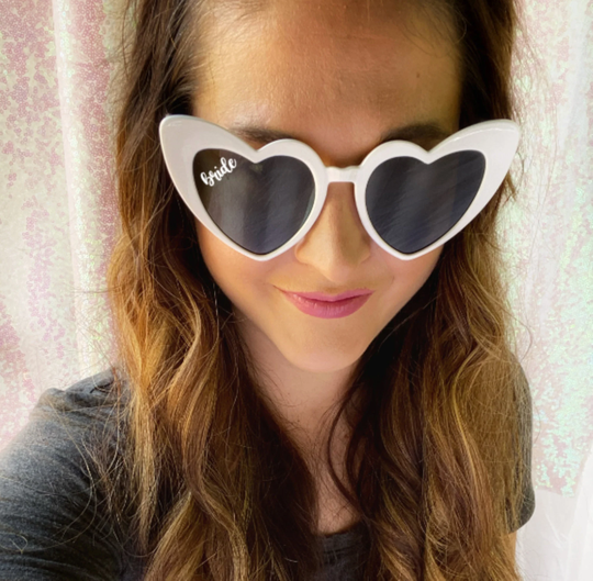 Bachelorette Party Sunglasses - Bride Bridesmaid Heart Brides Babe Favors