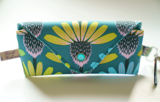 New Glasses Case/ Eyeglasses Sunglasses Reading Glasses Case/Floral/Echinacea/Am Horner/Algae