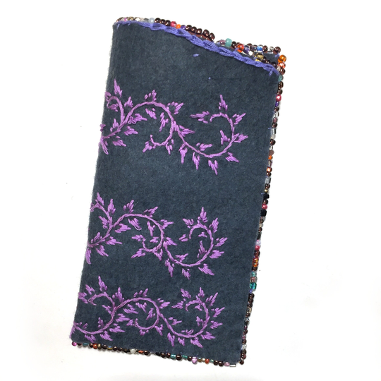 Eyeglass, Sunglass CaseHand Embroidery, Hand Beading, Felt, Upcycled, Refugee Made, Woman Eyeglasses, Sunglasses, Glasses
