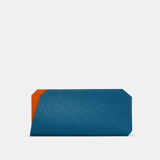Sunglasses Case - Turquoise & Orange