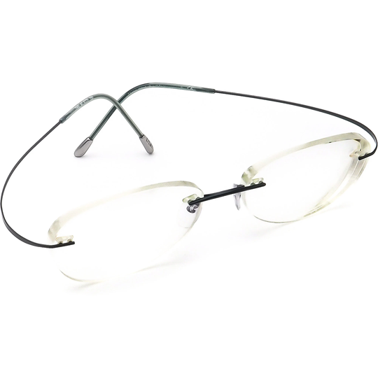 Silhouette Eyeglasses 7565 40 6105 Titan Green Rimless Frame Austria 52[]12 130