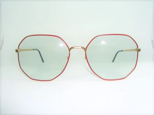 Sol Amor, Luxury Sunglasses, Hexagonal, Oval, Gold Plated, Ultra-Vintage, Very Rare