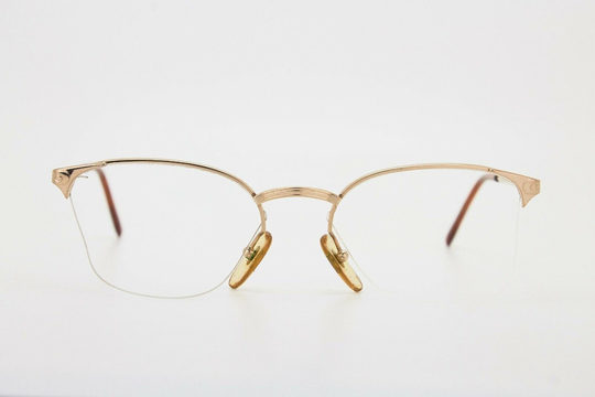 Vintage Glasses Woman Persol Ratti Alcor 18K Gold Plated Eewear Frame Occhiali Sunglasses Metal Classis Eyewear