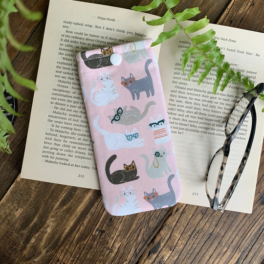 Handmade Cat Fabric Glasses Case Sunglasses Cats Pouch Spectacle Cover Animal Gift Idea