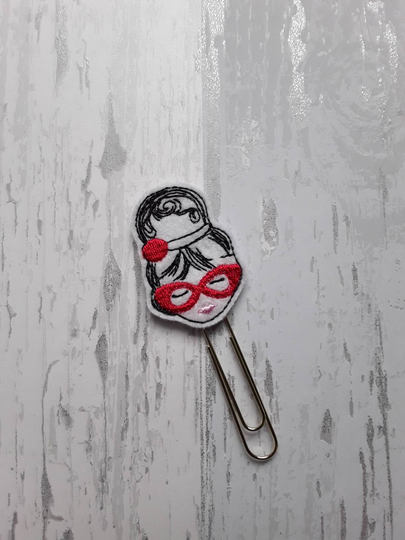 Beautiful Fashion Girl With Sunglasses & Headband. | 23 Bookmark. Felt Clip. Planner Gifts. Page Marker. Stationery. UK Seller