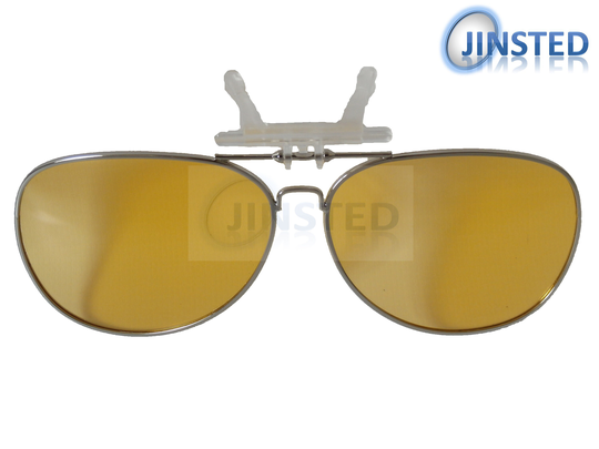 Yellow Aviator Clip On Flip Up Fishing Sunglasses Uv400 Protection Acp019