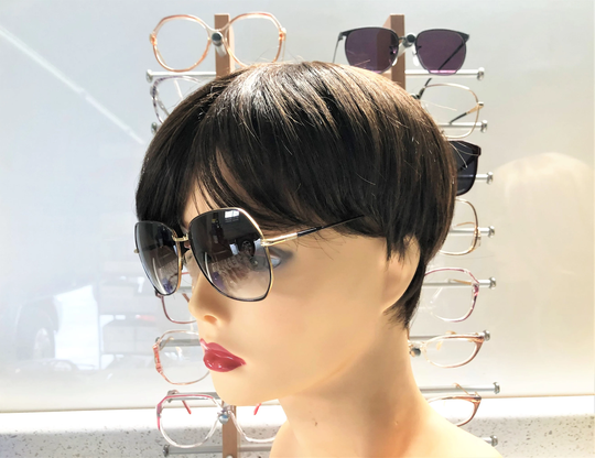 Vintage1980S Women's Metal Sunglasses Style Gwen With Custom Made Brown Gradient Lenses Frame Color Is Red Size 55-18-140
