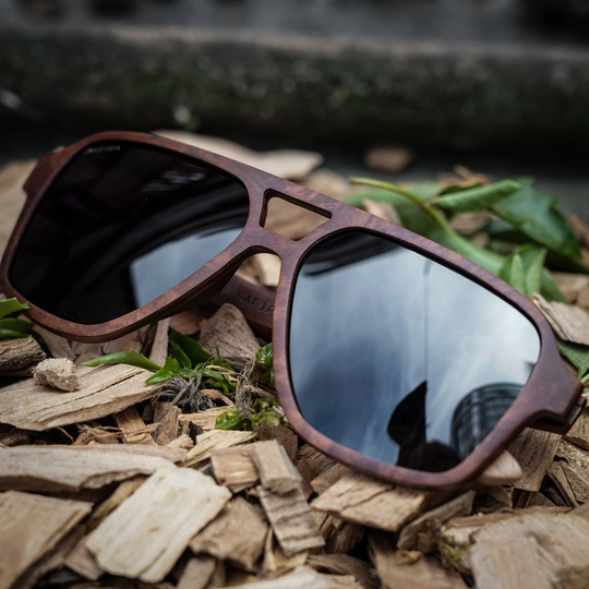 Red Wood, Burl Wood Aviator Style Sunglasses, Sunglasses By Paul Ven, Personalised Gift, Engraved