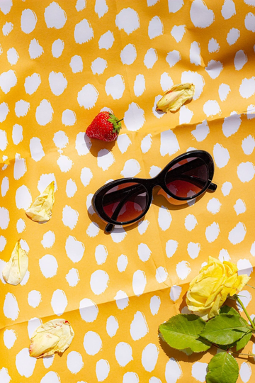 Black Chunky Mini Oval Sunglasses