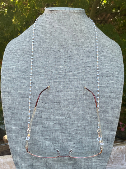 Gemstone Eyeglass Necklace, Eye Glasses Chains, Wear Retainer, Gemstone Sunglasses Strap, Hip Style Cord, More Colors