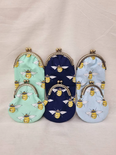 Bumblebee Glasses & Coin Purse Gift Set/Kiss Lock Purse/Kiss Clasp Case/Change Purse/Eyewear Case/Bee Set/Bee