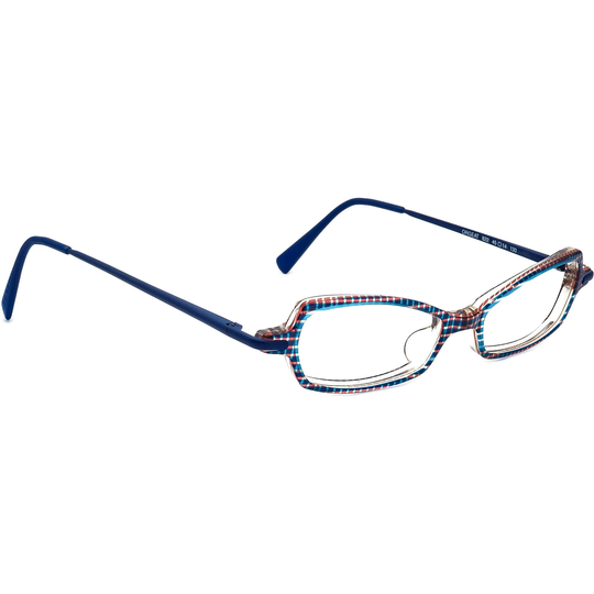 Jean Lafont Women's Eyeglasses Orgeat 822 Blue&red Hexagonal Frame 45[]14 130