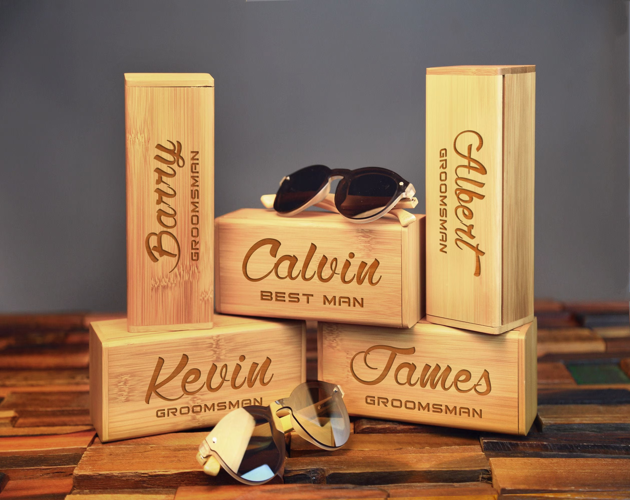 Groomsmen Gifts Personalized Sunglasses Custom Engraved Proposal