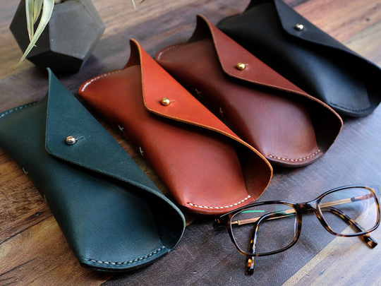 Italian Leather Glasses Case, Holder, Pouch, Case For Christmas Gift