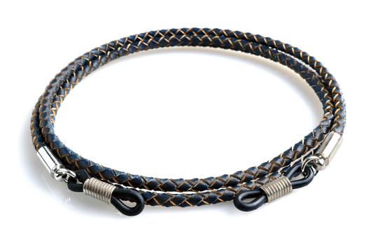 Handcrafted Full-Grain Braided Buffalo Leather Spectacles Cord Lanyard Glasses Chain Gift Boxed