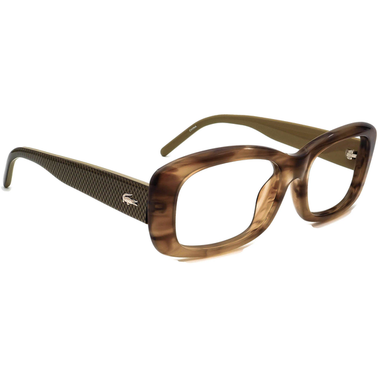 Lacoste Eyeglasses Brown Marble Rectangular Frame 52[]17 135