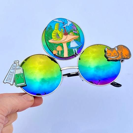 Alice in Wonderland Sunglasses Third Eye Glasses Rave Festival Fashion Outfit Hippie Birthday Gifts Custom Women Costume Trippy