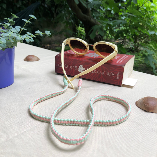 Cotton Strap For Sunglass/Eyeglass Reading Glass, Customized Boho Eyewear Lanyard, Recycled Casual Necklace