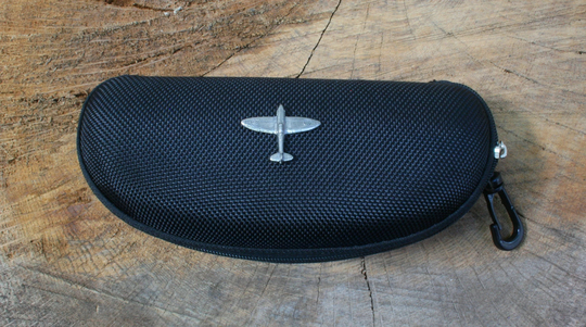 Spitfire Canvas Glasses Case Black Protective Moulded Sports Christmas Gift Free Engraving 342