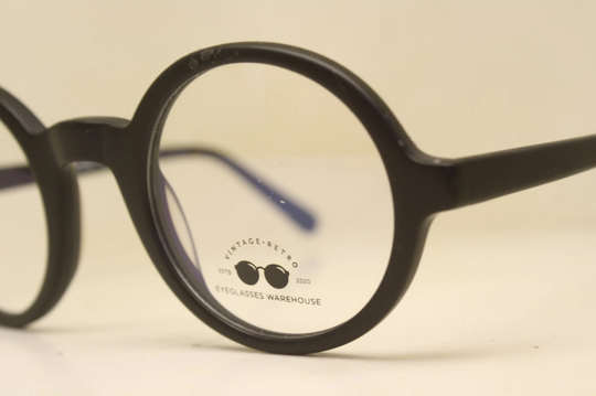 Black Oval Glasses Frames Llyod Lennon Vintage Style Eyewear