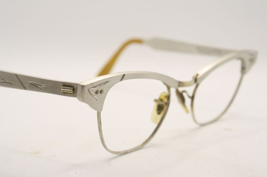 Silver Cat Eye Glasses Vintage Retro Catseye Glasses