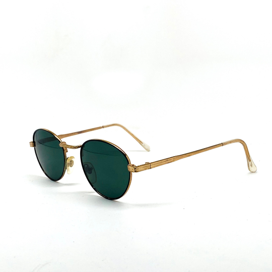 True Vintage 90S Grunge Circular Style Gold Wire Sunglasses