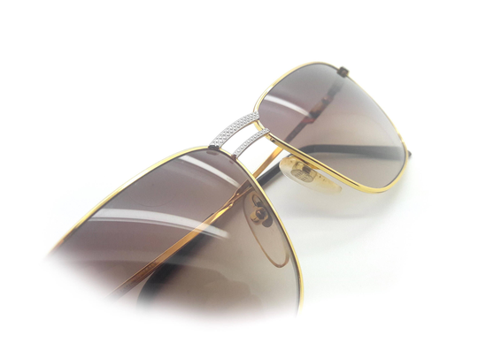 Vintage Aviator Sunglasses, Marcolin 6034 Col 292 Gold // 1980S New Old Stock Designer Sunglasses