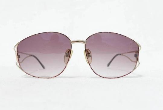 1980S Yves Saint Laurent 6029 Y119 Tortoise Metal Oversized Oval Sunglasses