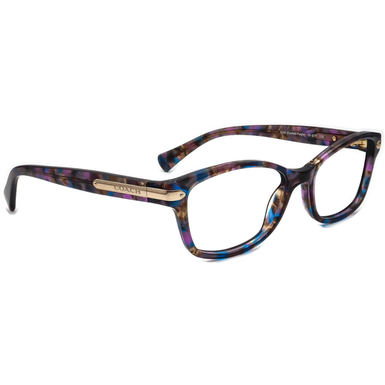 Coach Women's Eyeglasses Hc 6065 5288 Confetti Purple B-Shape Frame 51[]17 135