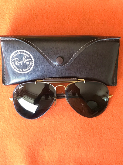 Usa Ray Ban Outdoorsman Leather Trim Rare Sunglasses