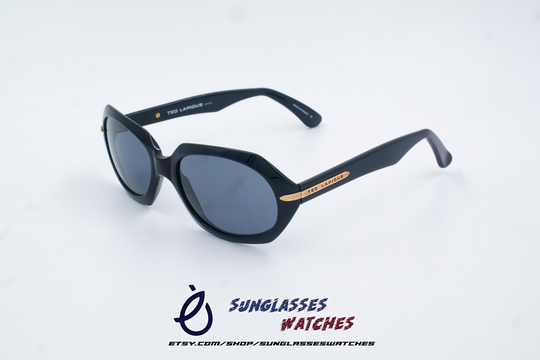 Ted Lapidus Tl215 Paris Black Made in France 1970S Vintage Designer Sunglasses/Men Women Nos