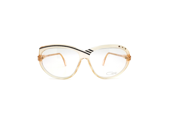 Vintage Cazal Mod 162 Col 177 80S Asymmetric Clear Glasses Frames // 1980S Designer Eyeglasses