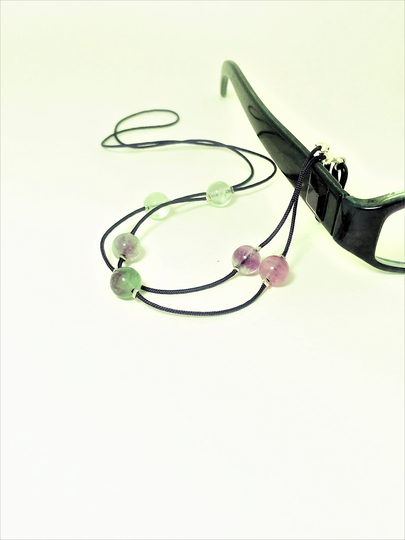 Fluorite Eyeglass Chain ∫ Chakra Stones Eye Glass Necklace Simple Sunglass Holder Plain Glasses Organic Reading