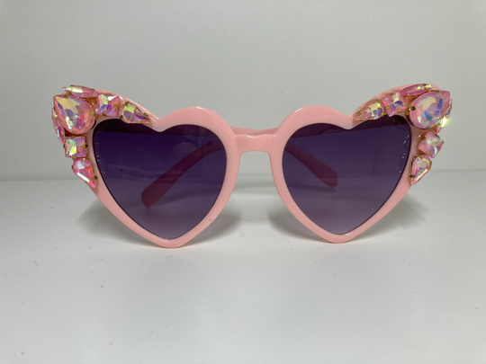 Pink Heart Gem Sunglasses