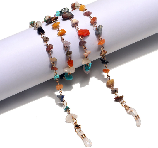 Natural Rainbow Stone Glasses Chain/Beaded Sunglasses Chain/Eyeglasses Chain/Gift For Teacher